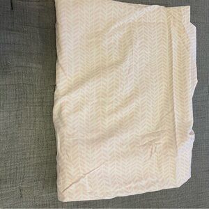 Pottery Barn Kids Pink Chevron baby crib sheet